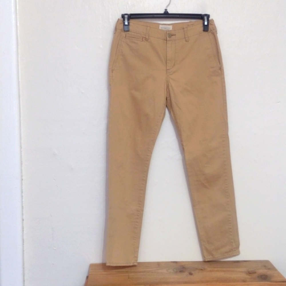 Ralph Lauren Denim & Supply Tan Khaki High Waist Slim Leg Pants Size 27